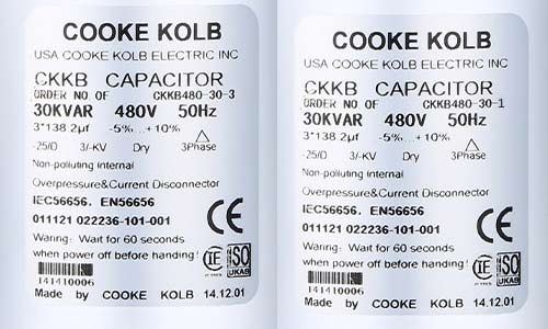 克庫伯電力電容器型號(hào)為例: 克庫伯電力電容器型號(hào)為例: